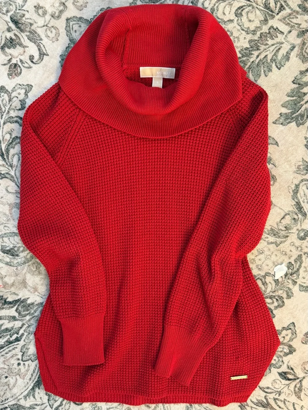 Michael Kors Red Cowl Neck Sweater